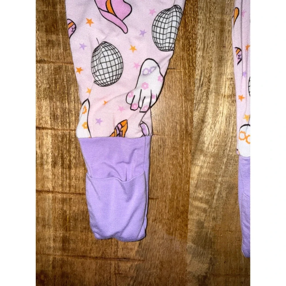 Dream Big Little Co Bamboo Sleeper 0-3M Disco Ghost Pink Purple Western Zip Up